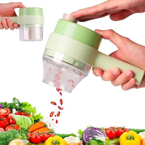 4 In 1 Electric Handheld Cooking Hammer | Multifunctional Hand Held Food Processor | Portable Wireless Vegetable Slicer