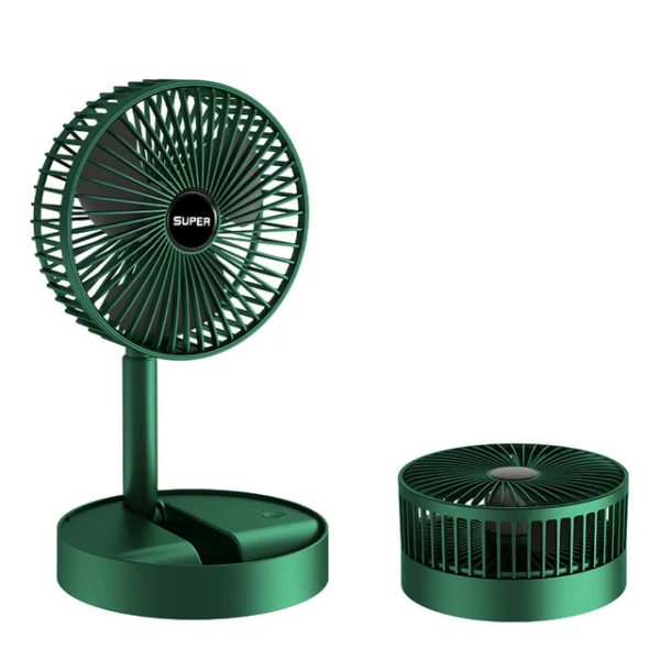 Portable USB Rechargeable Fan Office Household Foldable Telescopic Fan Low Noise High Battery Life Standby Mini Electric Fan